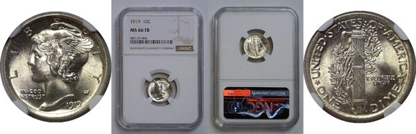 1919 Mercury Dime   NGC MS-66 FB