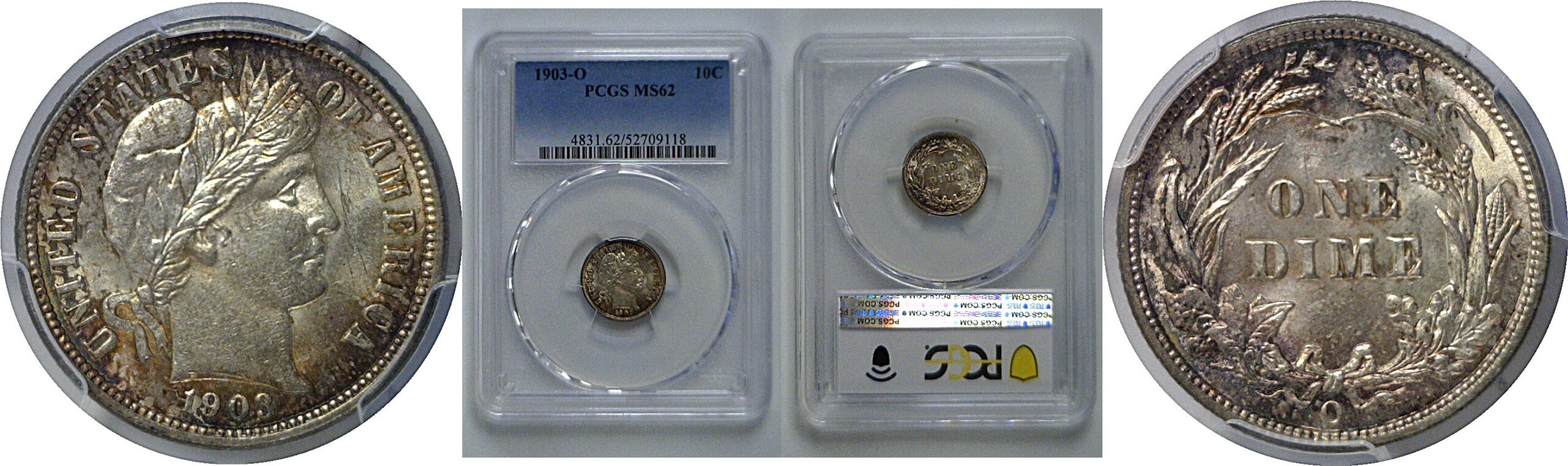 1903-O Barber Dime   PCGS MS-62