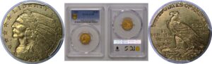1909 $2 1/2 Indian   PCGS AU-55