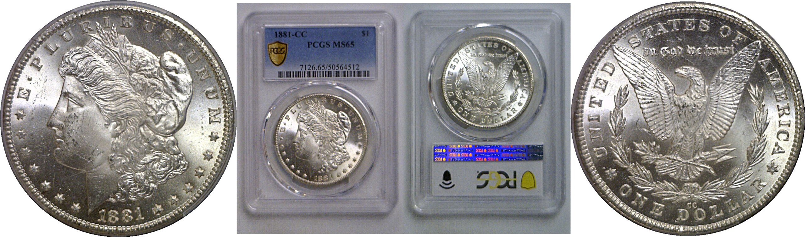 1881-CC Morgan Dollar   PCGS MS-65