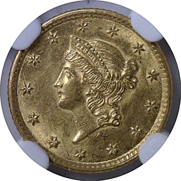 1853 One Dollar Gold Coin   NGC MS-62 - Image 2