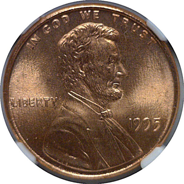 1995 Doubled Die Obverse  Lincoln Cent   NGC MS-67 RD - Image 2