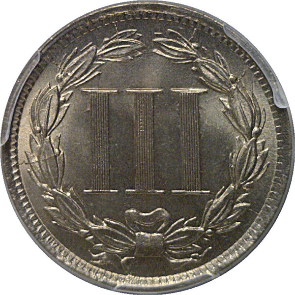 1866 Nickel Three Cent   PCGS MS-65 - Image 3