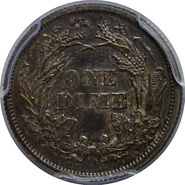 1874 Seated Liberty Dime   PCGS AU-55 - Image 3