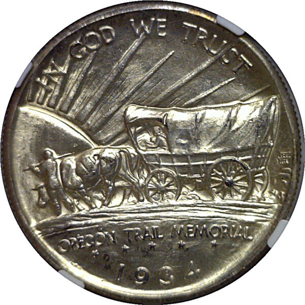 1934-D Oregon Trail Commemorative Half Dollar   NGC MS-66 - Image 3