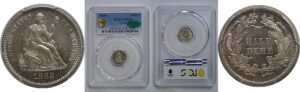 1868 Seated Liberty Half Dime Pattern   Judd-638   PCGS PR-64  CAC
