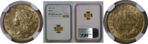 1853 One Dollar Gold Coin   NGC MS-62
