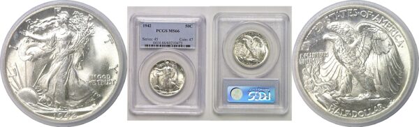 1942 Walking Liberty Half Dollar   PCGS MS-66