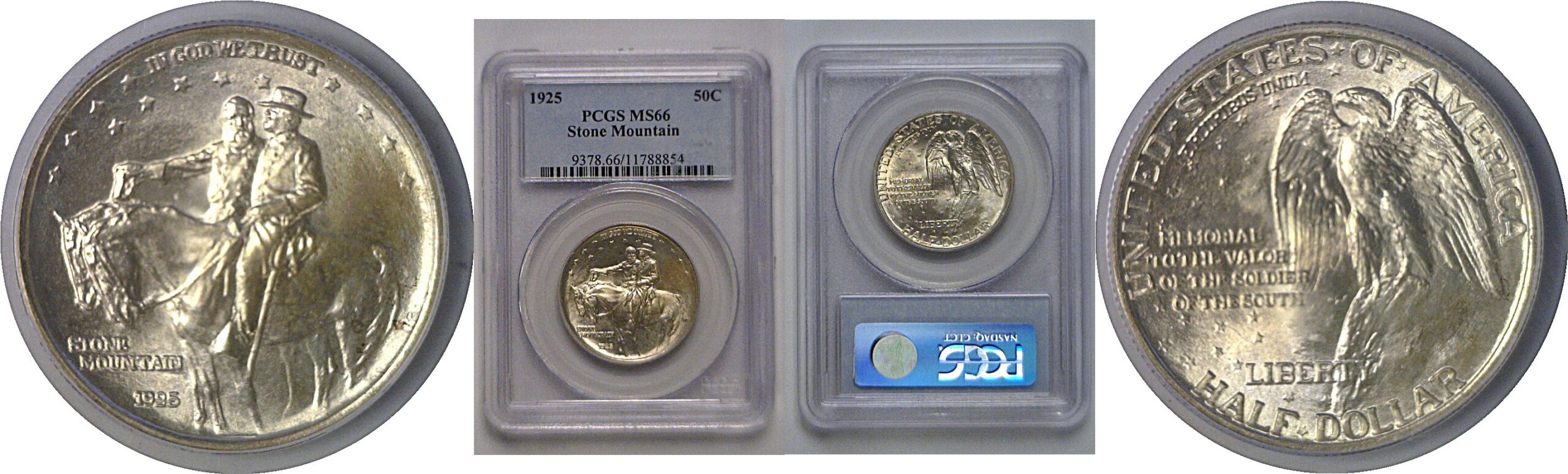 1925 Stone Mountain Commemorative Half Dollar  PCGS MS-66