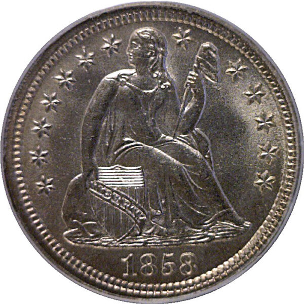 1858 Seated Liberty Dime   PCGS MS-64 - Image 2