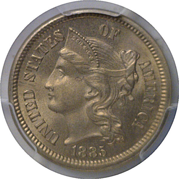 1885 Nickel Three Cent   PCGS MS-65 - Image 2