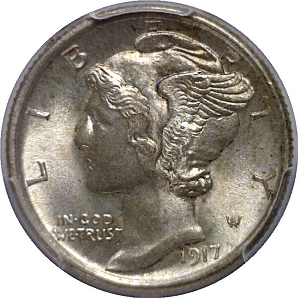 1917-D Mercury Dime   PCGS MS-66  CAC - Image 2