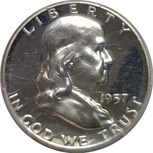 1957 Franklin Half Dollar   PCGS PR-67 CAM - Image 2