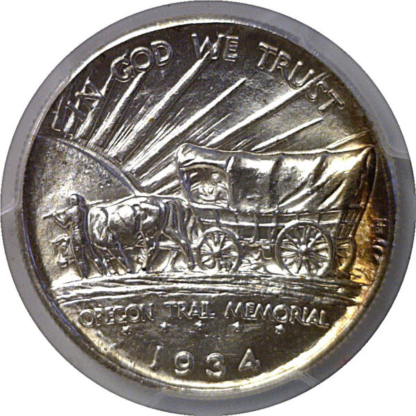 1934-D Oregon Trail Commemorative Half Dollar   PCGS MS-64 - Image 3
