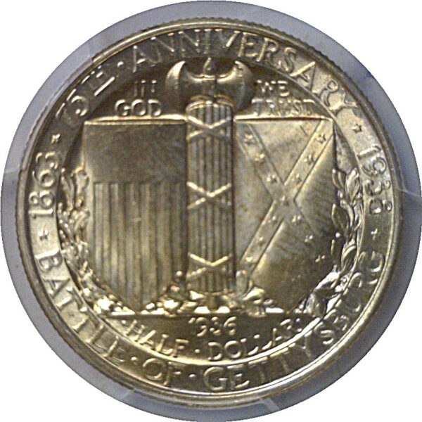 1936 Gettysburg Commemorative Half Dollar   PCGS MS-65 - Image 3