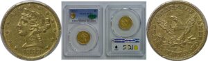 1853-C $5 Liberty   PCGS AU-53  CAC