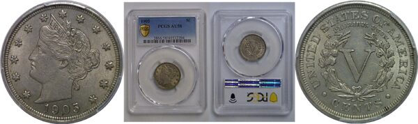 1905 Liberty Nickel   PCGS AU-58