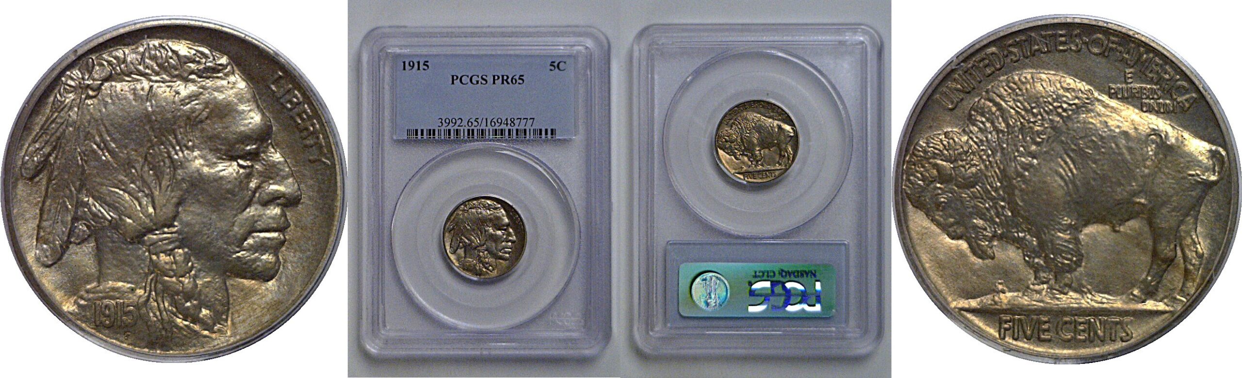1915 Buffalo Nickel   PCGS PR-65