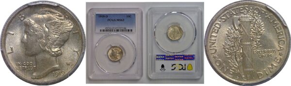 1919-D Mercury Dime   PCGS MS-63
