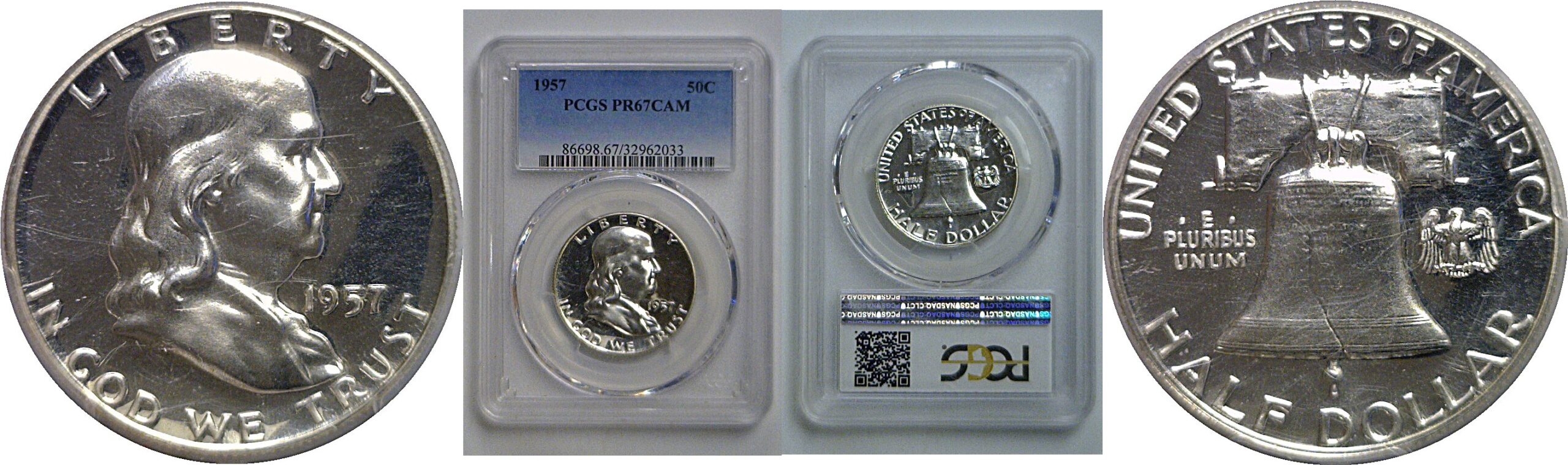 1957 Franklin Half Dollar   PCGS PR-67 CAM