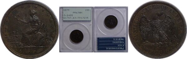 1875 Twenty Cent Pattern  Judd-1400   PCGS PR-63 BN