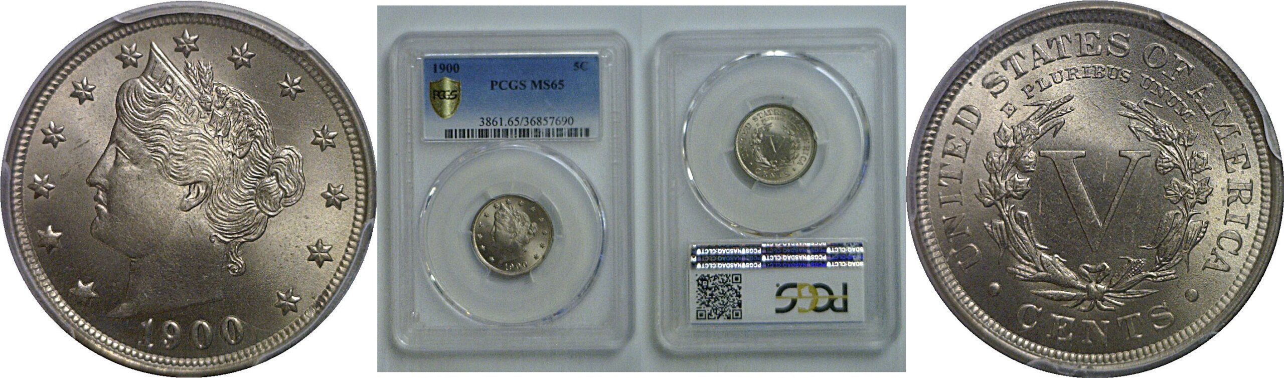 1900 Liberty Nickel   PCGS MS-65