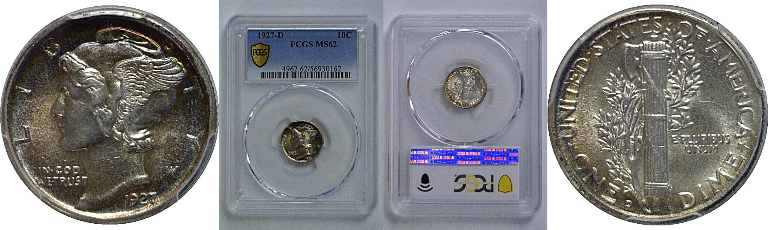 1927-D Barber Dime   PCGS MS-62