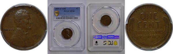 1909-S VDB Lincoln Cent   PCGS XF-40