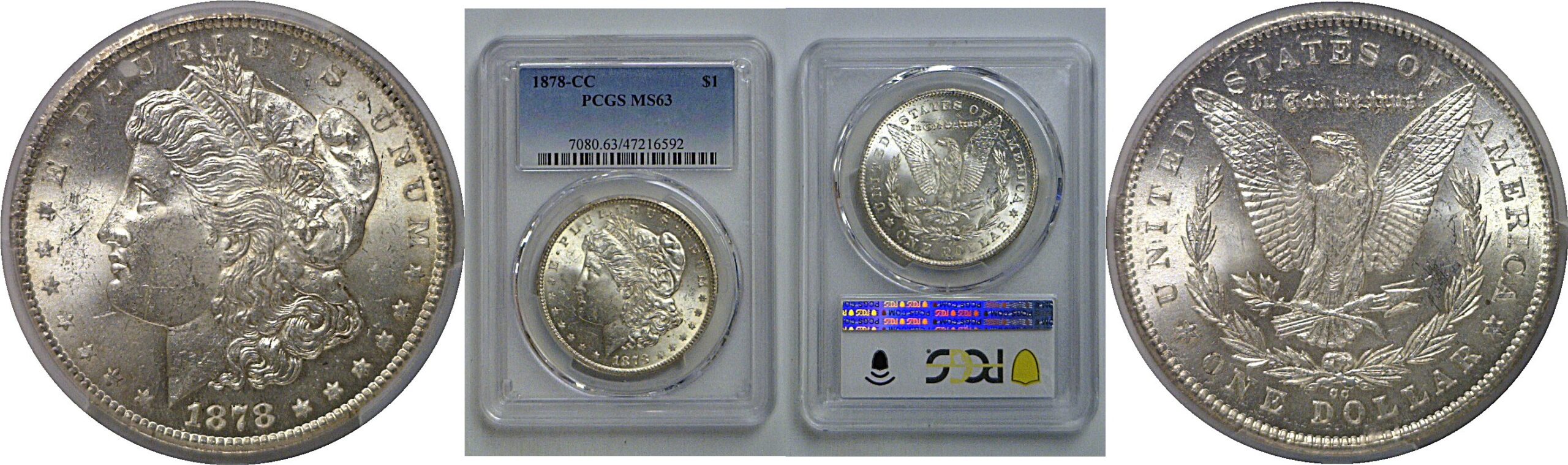 1878-CC Morgan Dollar   PCGS MS-63