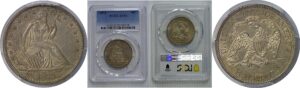 1875 Seated Liberty Half Dollar   PCGS AU-53