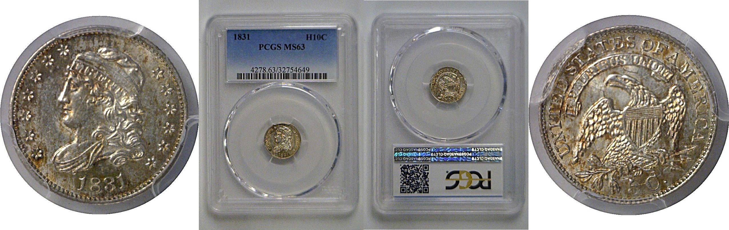 1831 Bust Half Dime   PCGS MS-63