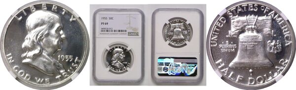 1955 Franklin Half Dollar   NGC PF-69