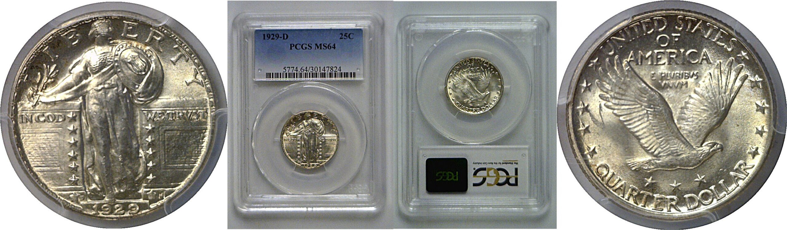 1929-D Standing Liberty Quarter   PCGS MS-64