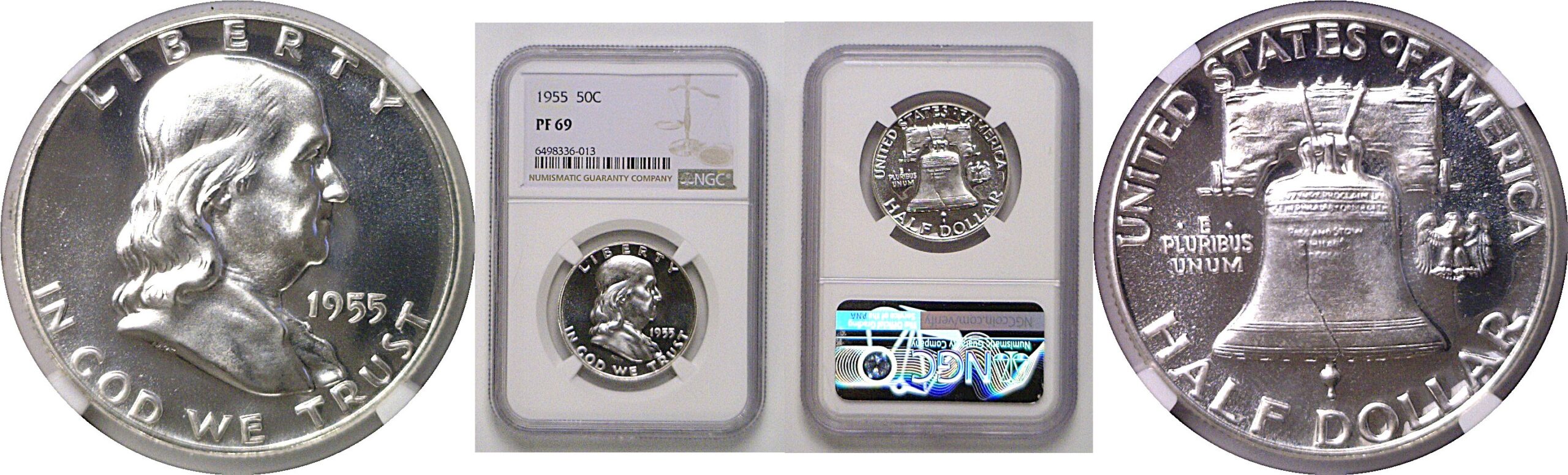 1955 Franklin Half Dollar   NGC PF-69