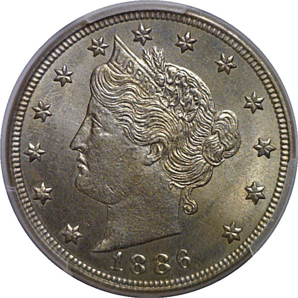 1886 Liberty Nickel   PCGS MS-64  CAC - Image 2
