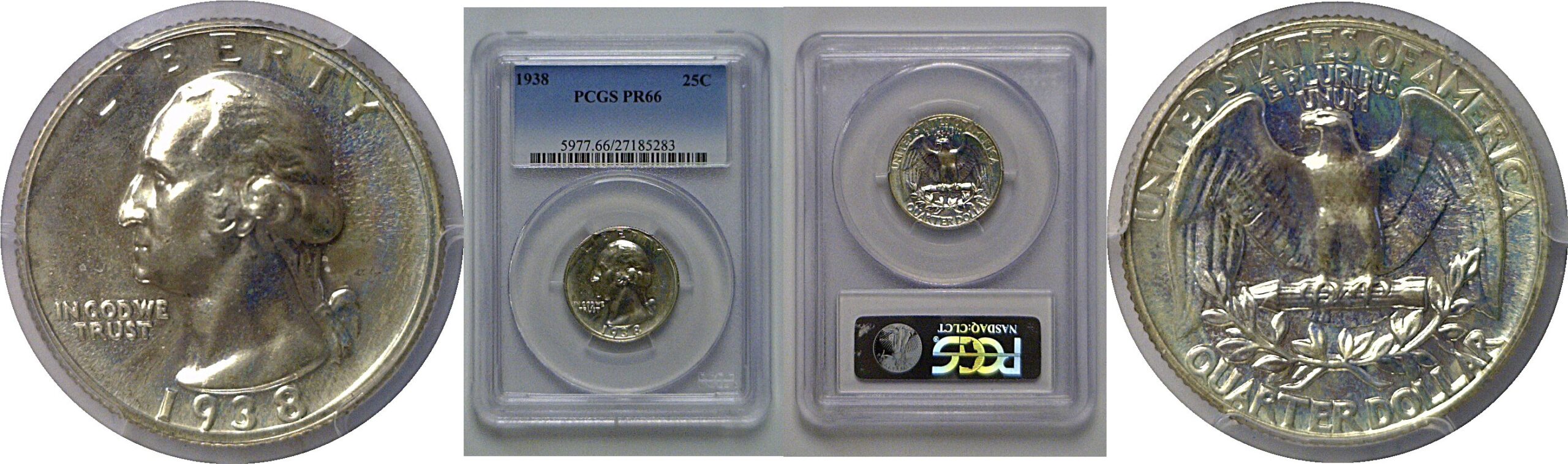1938 Washington Quarter   PCGS PR-66