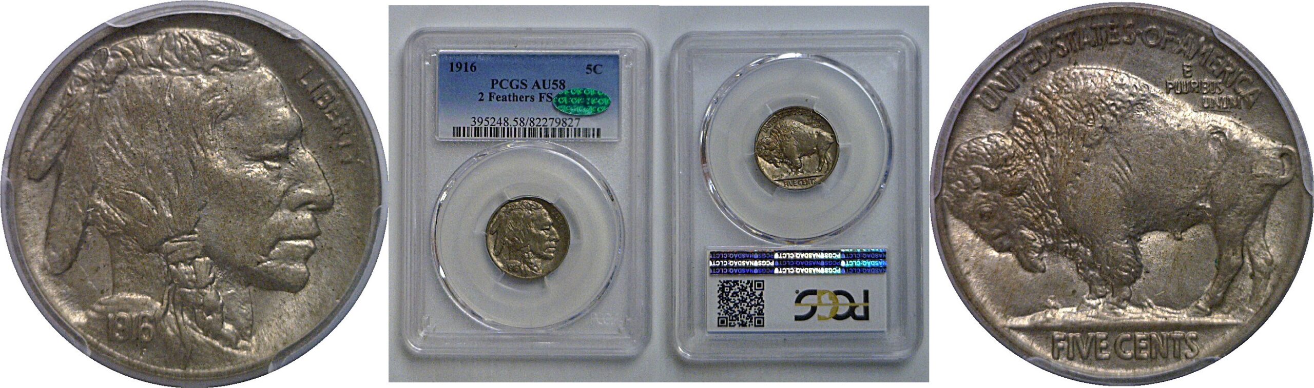 1916 Buffalo Nickel   PCGS AU-58  CAC