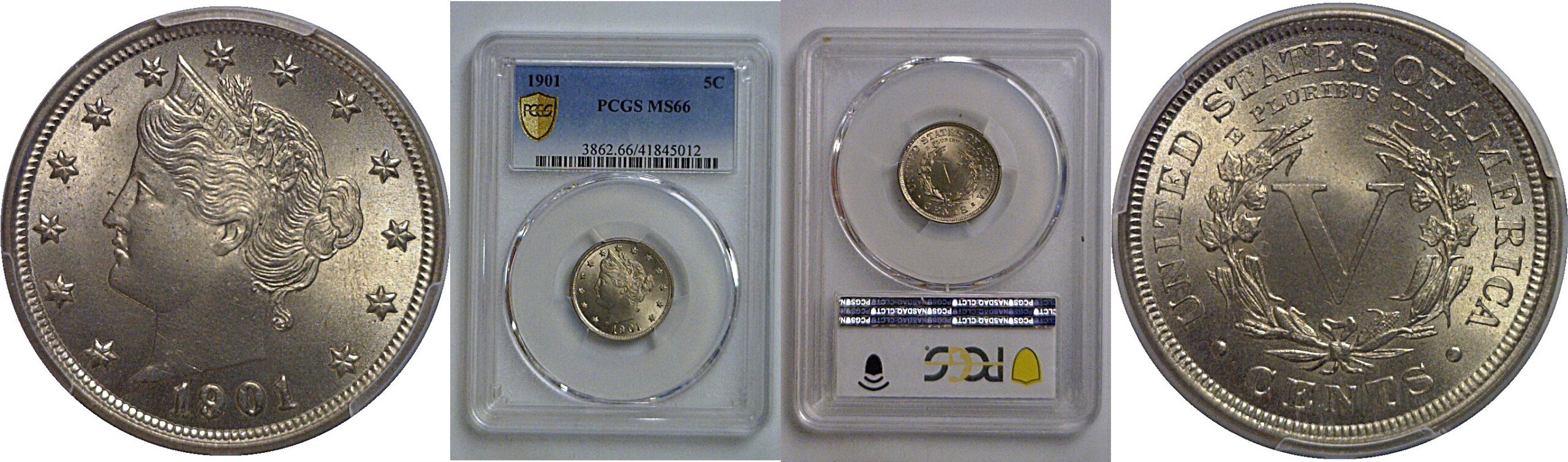 1901 Liberty Nickel   PCGS MS-66