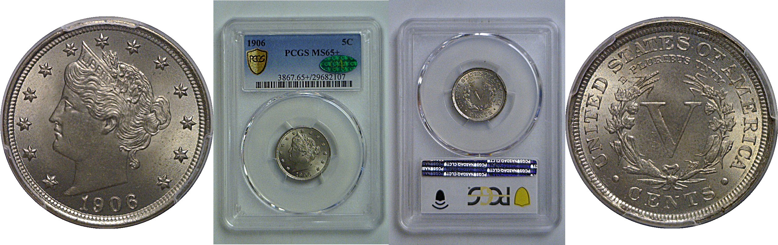 1906 Liberty Nickel  PCGS MS-65+  CAC