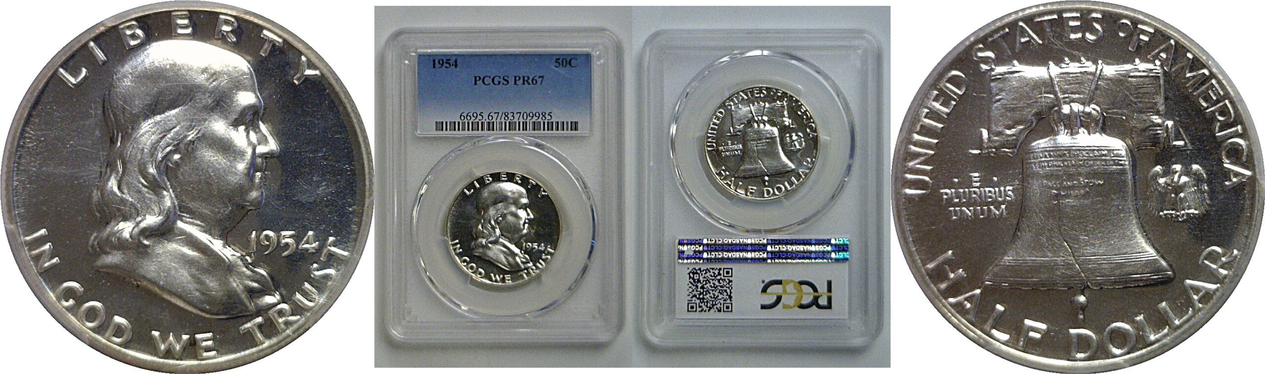 1954 Franklin Half Dollar   PCGS PR-67