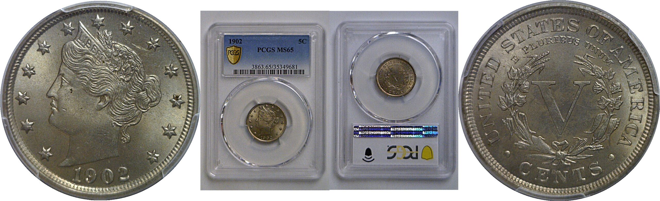 1902 Liberty Nickel   PCGS MS-65