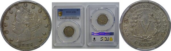 1886 Liberty Nickel   PCGS AU-50