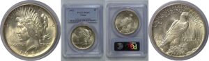 1921 Peace Dollar  PCGS MS-62