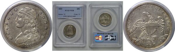 1833 Bust Quarter   PCGS VF-30