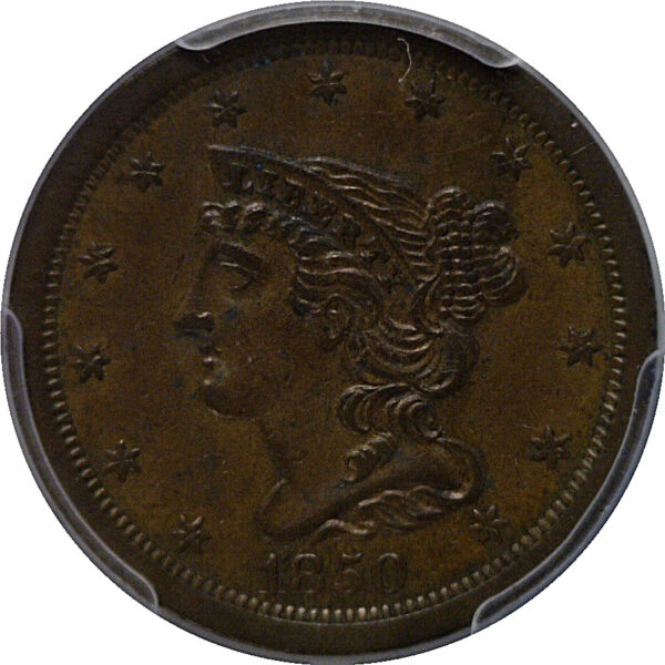 1850 Half Cent   PCGS AU-53 - Image 2