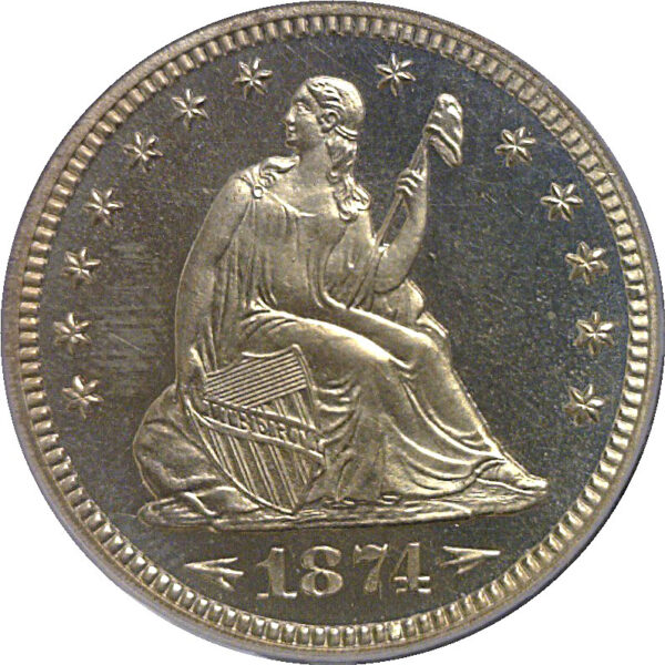1874 Seated Liberty Quarter   PCGS PR-66 CAM - Image 2