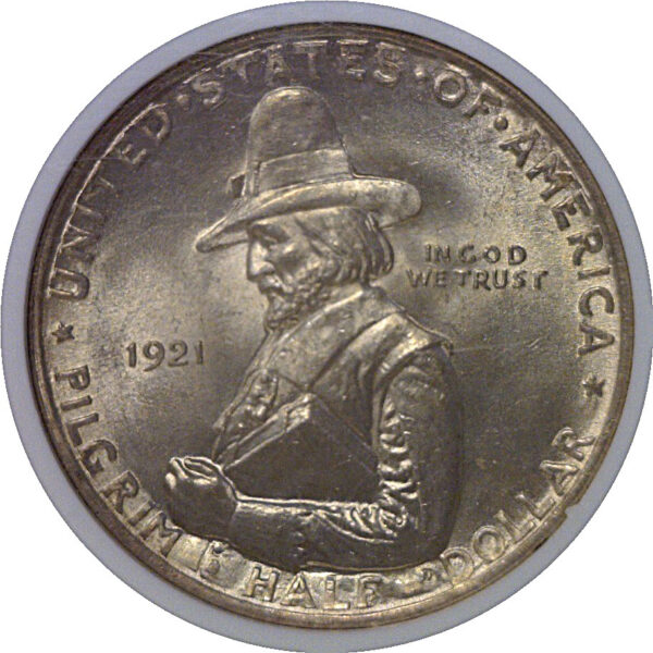1921 Pilgrim Commemorative Half Dollar  NGC MS-65 CAC - Image 2