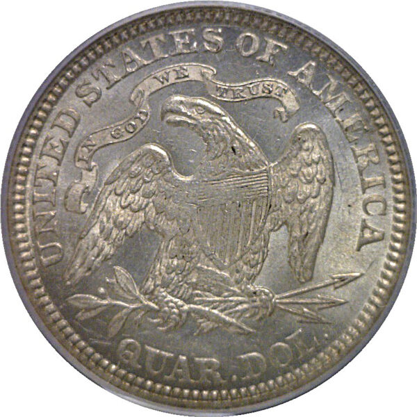 1866 Seated Liberty Quarter   PCGS MS-62 - Image 3