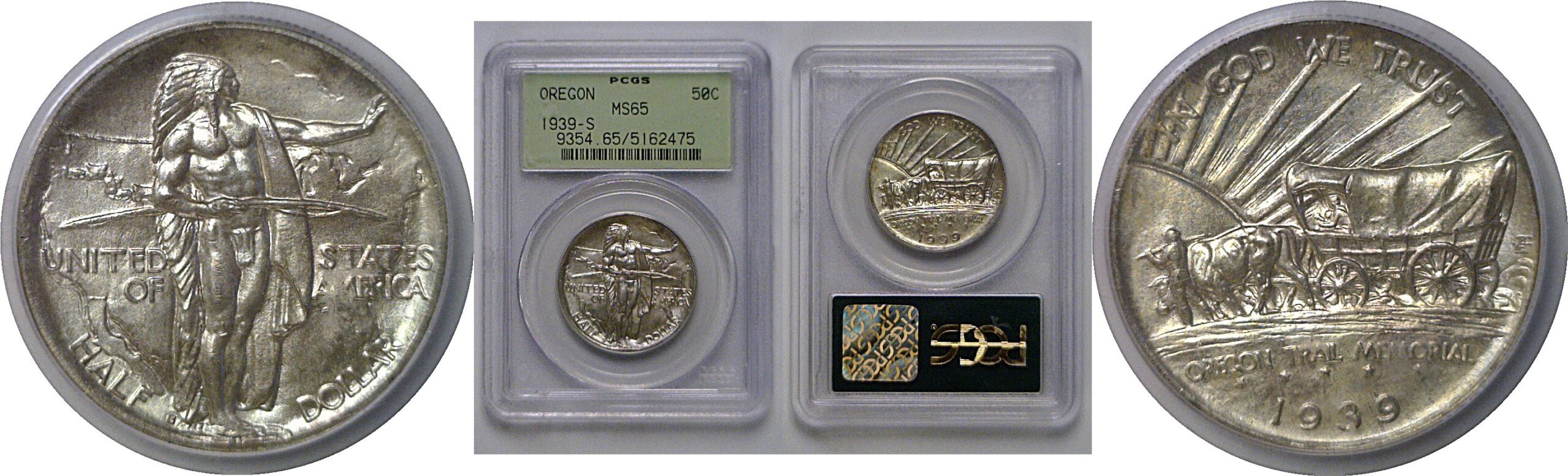 1939-S Oregon Trail Commemorative Half Dollar   PCGS MS-65