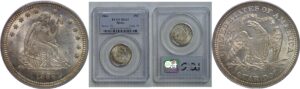 1866 Seated Liberty Quarter   PCGS MS-62